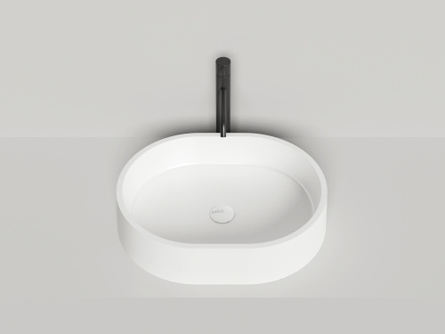 Раковина из искусственного камня S-Stone Salini GLORIA 1102211M 60х40 накладная цвет белый без отверстий под смеситель - фото 3